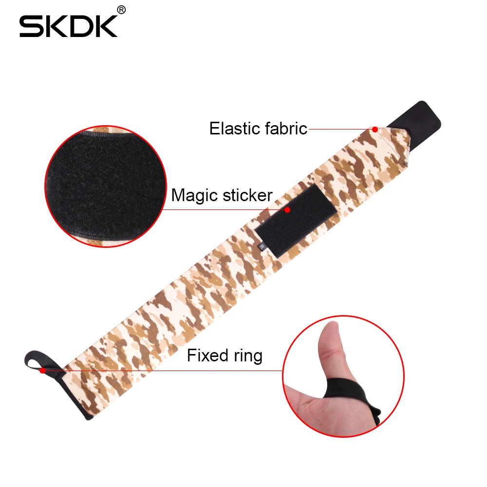 SKDK Nylon Compression Camouflage Wrist Band Wrap Wrist Support Gym Weight Lifting Brace Basketball Power Guard 1PC