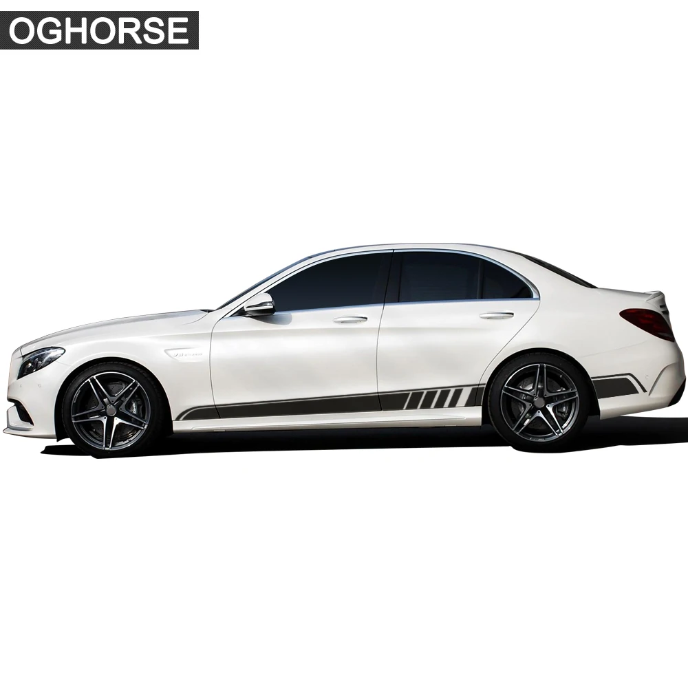Наклейка на боковую дверь для Mercedes Benz C Class W205 Coupe Sedan C63 C180 C200 E W213 AMG аксессуары 2