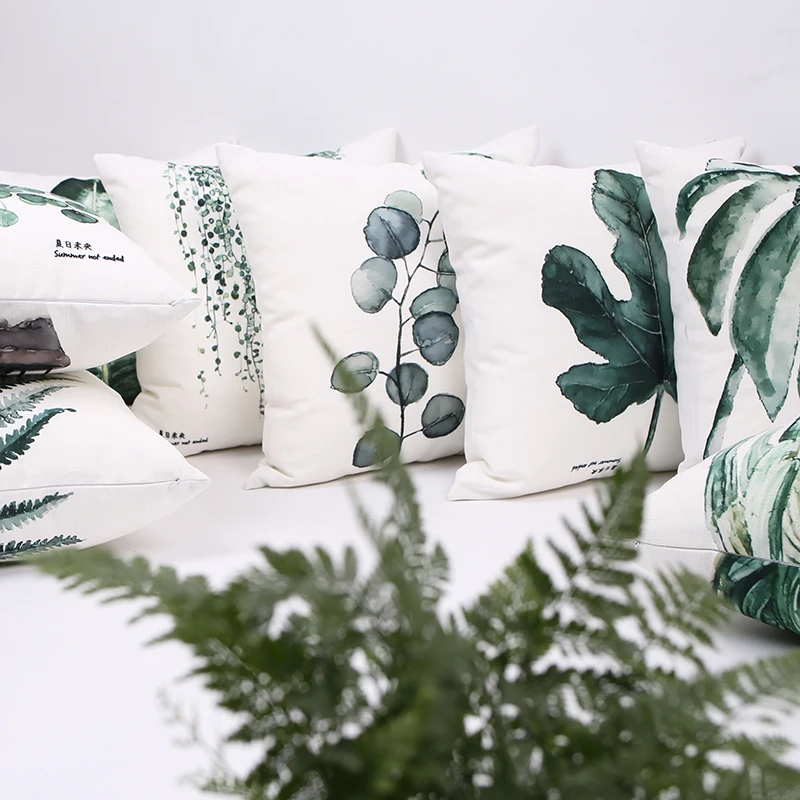Ins Nordic style pillow pillows pillowcase without core plant, Sen sofa pillow cushion, art and antique living room Ins Nordic style pillow pillows pillowcase without core plant, Sen sofa pillow cushion, art and antique living room