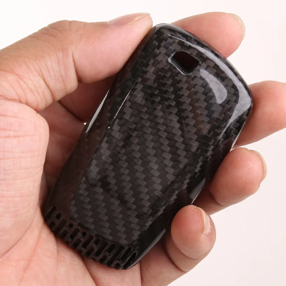 2017 New 100% Genuine Carbon Fiber Car Auto Remote Key Case Cover fob Holder Skin Shell for BMW X5 X6 F15 F16 1 3 5 7 Series X3 X4 Car Styling (5)