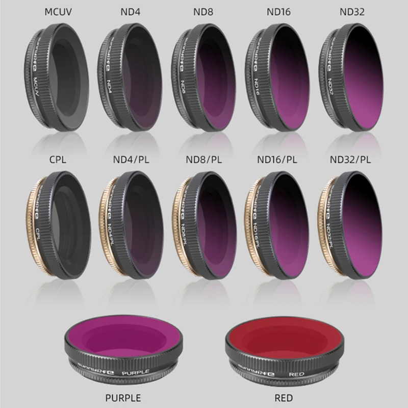 CPL MCUV ND4/8/16/32 ND-PL 4/8/16/32 Lens Filter for For DJI Gimbal Camera Diving Protective Sports OSMO Action | Электроника