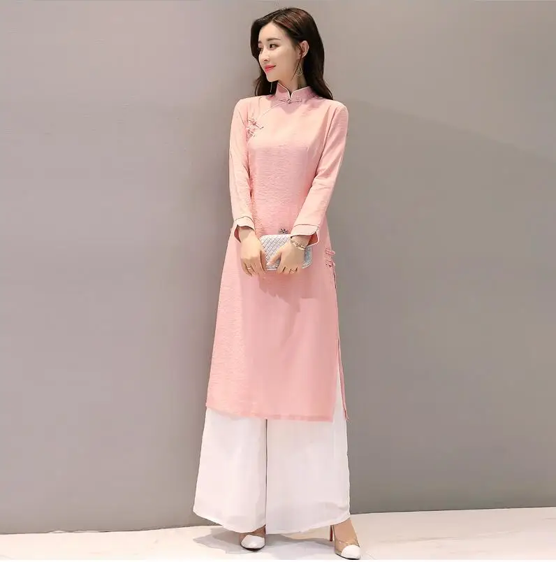 Vietnam ao dai весеннее платье Чонсам в китайском стиле вьетнамское женское платье