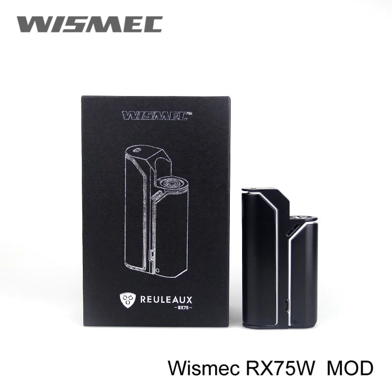 

Clearance 100% Original Wismec Reuleaux RX75 mod Reuleaux RX75 TC Box Mod Wismec E-cigarette RX75 Kit fit for 18650 battery