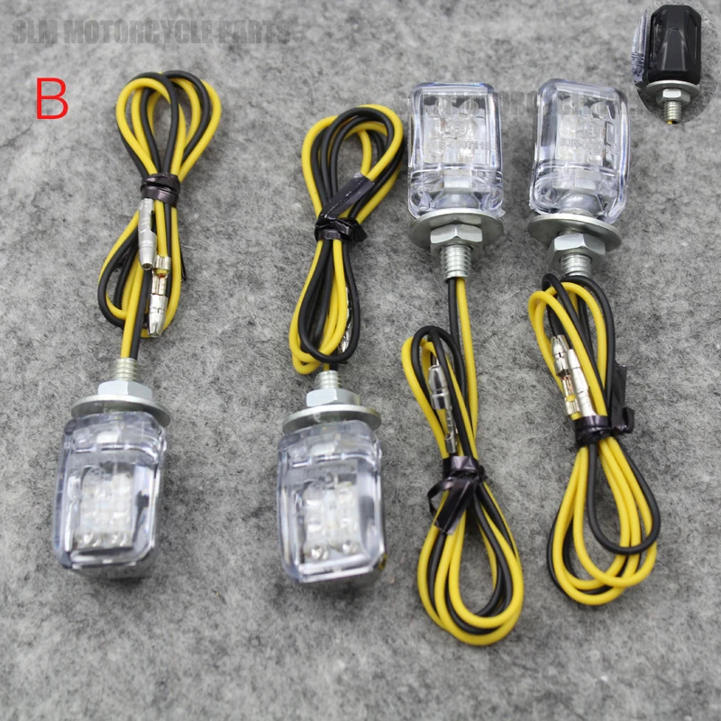 4 шт./компл. 6 LED 12V Универсальный мини мотоциклетный мигалка с сигналом