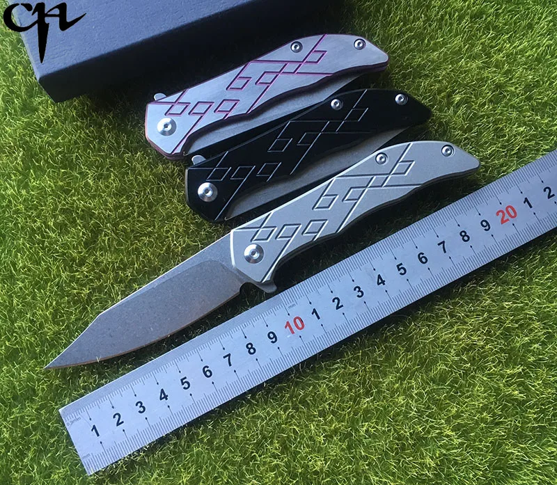 Продажа CH3008 оригинальный дизайн Флиппер складной нож D2 лезвие шарикоподшипники TC4 Титан Ручка Кемпинг Фрукты Карманные Ножи EDC инструменты