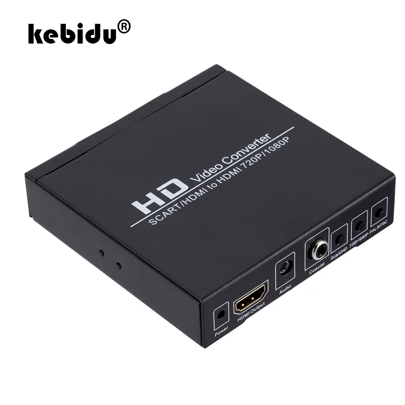 

kebidu SCART HDMI To HDMI Converter Adapter Full HD 1080P 3.5mm Coaxia Video Audio Converter for DVD Player / Set-top Box HDTV