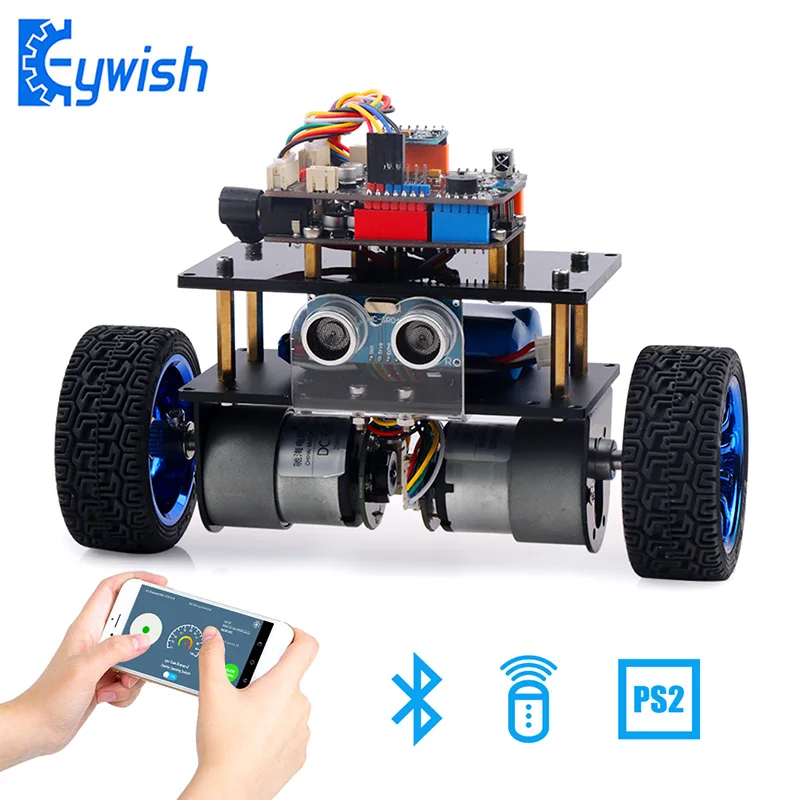 

Balance Cars for Arduino UNO R3 Super Starter Kit APP RC Remote Control Ultrasonic Bluetooth Module Line Tracking