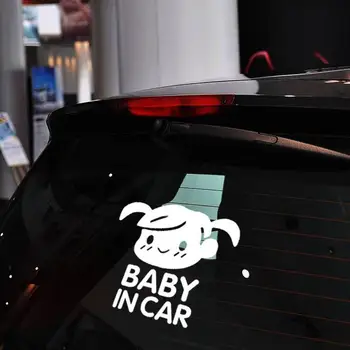 

Baby In Car Letters Car Sticker Girl Type Safety Sign Back Car Rear Window Decal Vinyl Sticker Stylish Auto Exterior Accessories