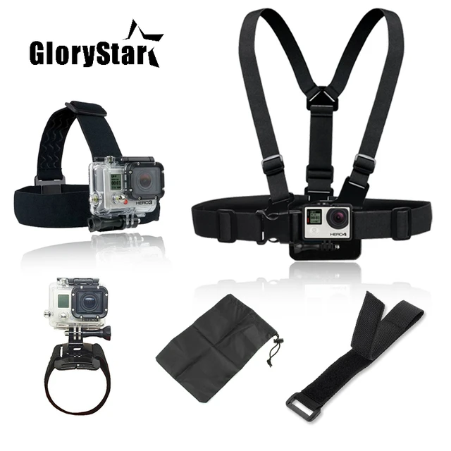 Harnais de poitrine pour caméra GoPro de Basics - Noir