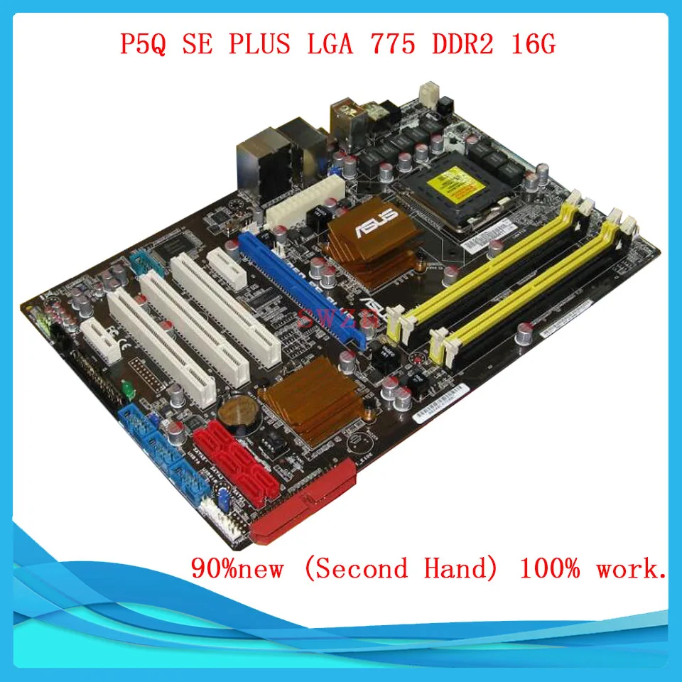 original Used Desktop motherboard For ASUS P5Q P45 SE PLUS Support Socket LGA 775 Maximum DDR2 16GB SATA2 USB2.0 ATX asus g31m s support ddr2 775 pin integrated small board g31m g31 motherboard