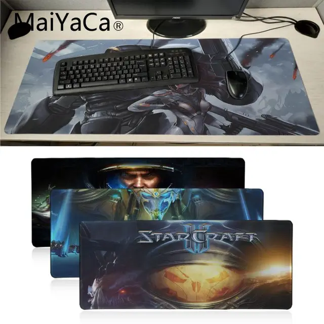 Cheap MaiYaCa New Starcraft Natural Rubber Gaming mousepad Desk Mat Unique Desktop Pad Laptop PC Computer pad xl super Large Mouse pad