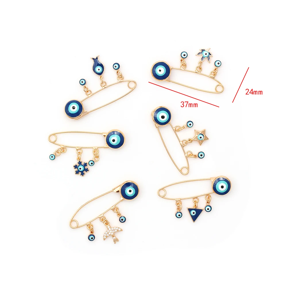 Злая брошь с изображением глаза самолет Металл золото цветная булавка сглаза красивая застежка для броши клипсы ювелирные украшения в подарок для женщин мужчин EY6185
