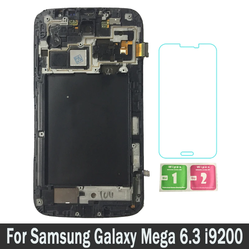 

New Replacement With Frame LCDs For Samsung Galaxy Mega 6.3 i9200 i9205 LCD Screen Display Touch Digitizer Assembly
