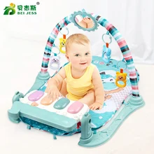 Buy BEI JESS Baby 3 in 1 Multifunction Piano Fitness crawl Pad With child Music Rattle Carpet Growing Educational Toy Free Shipping