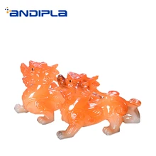 Обесцвечиваясь и не Храбрые войска Kirin Чай ПЭТ натуральная смола статуя животного/Чай Декор подноса чайная посуда поделки на удачу бутик