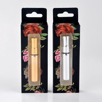 

100 Pieces/Lot 5ML Fashion Colored Glass Perfume Bottles With Custom Gift Boxes Empty Cosmetic Packaging Container With Spray