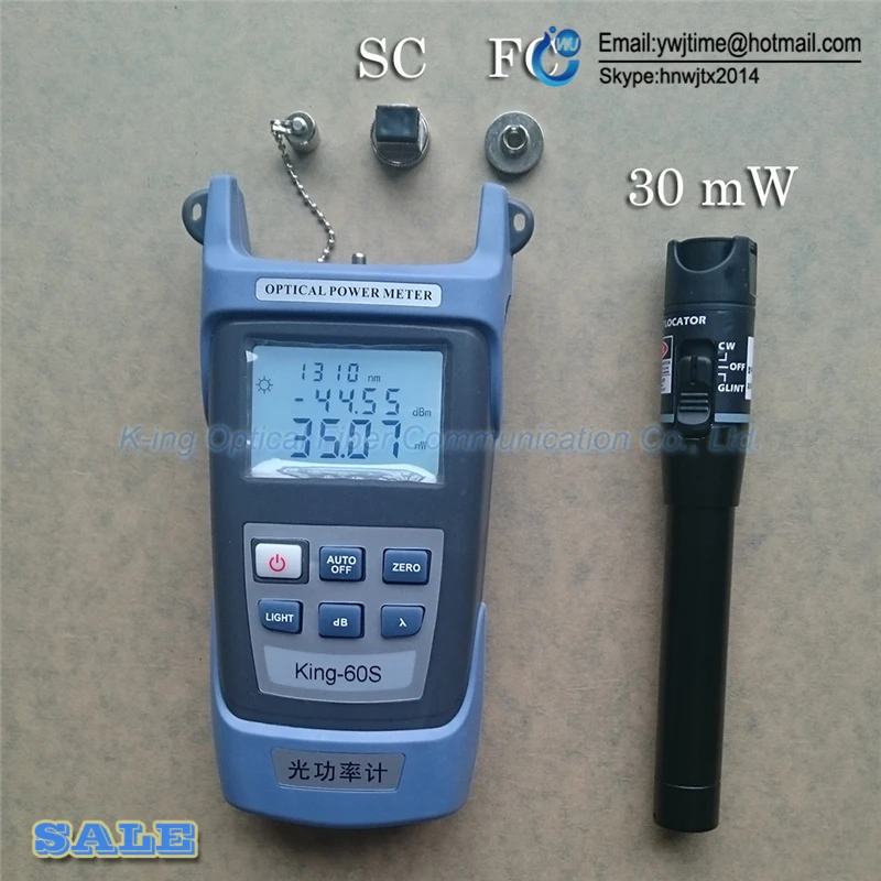 Fiber Optical Power Meter 30mW 30Km Visual Fault Locator Fiber Tester