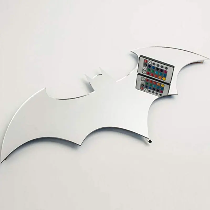 USB источник питания 7 цветов зеркальный светодиодный 3D светильник Бэтмен с
