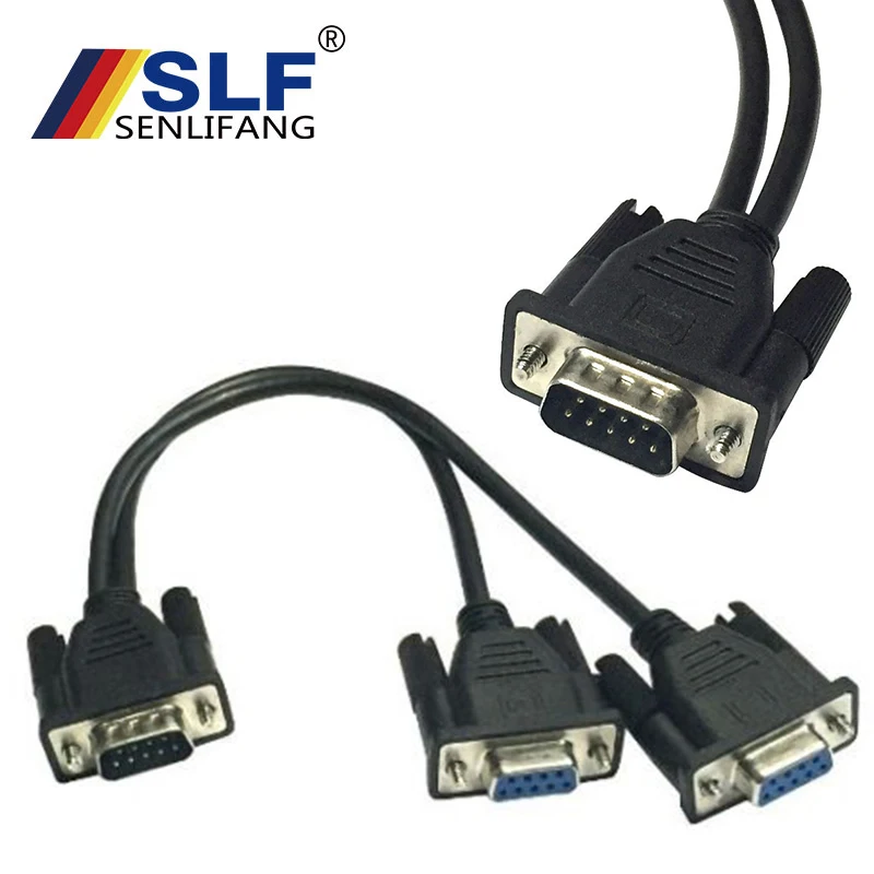 

Data Cable Male to Female for Cash Register POS Display Serial Cable Splitter Directly Connected COM 2 in 1 DB9 9Pin 1 to2 Rs232