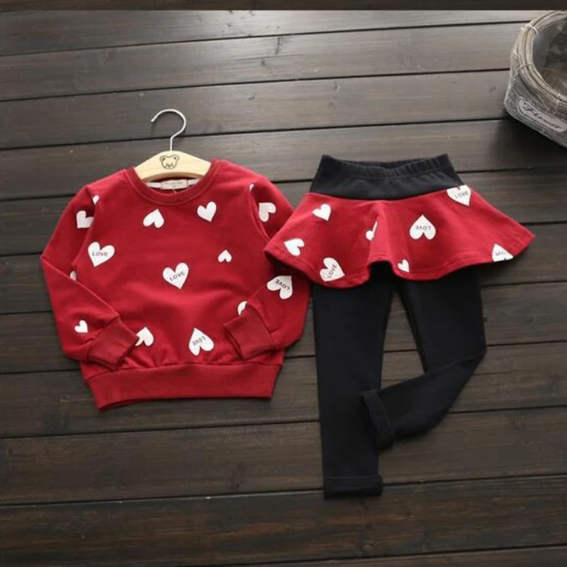 3-7Y GIRL OUTFITS 2pcs spring autumn Children