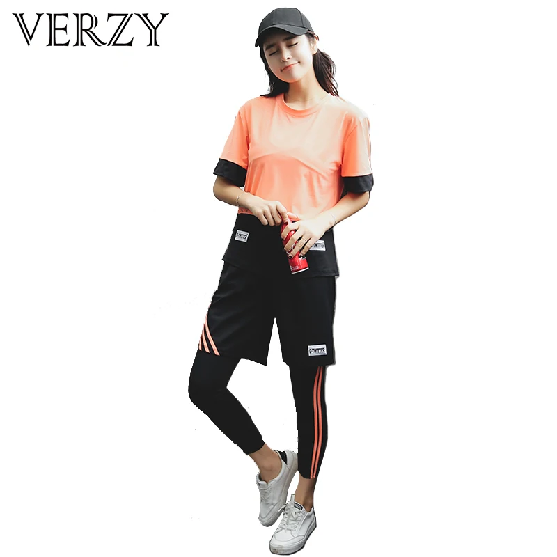 

Plus Size Women Yoga Set Breathable Gym Exercise Sportswear T-shirt+Tight+Sport Bra+Loose Pants 4pcs Workout Fitness M1826