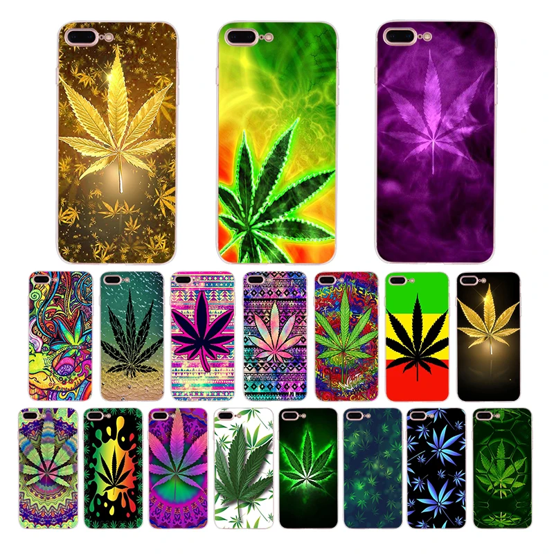 

Soft silicone Art high weed design phone case for iphone x xs xr xsmax 7 8 6s 6 plus 5 5s se TPU fitted mobile cover shell