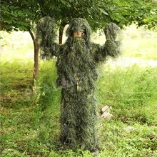 Охотничий снайпер тактическая военная куртка игровая Ghillie костюм-Adult3D охотничий Снайпер Пейнтбол страйкбол Лесной Камуфляж/Камуфляж