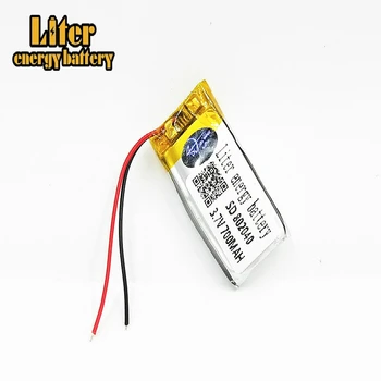 

Polymer battery 700 mah 3.7V 802040 smart home Rechargeable Li-ion battery for dvr GPS MP3 MP4 Bluetooth Speaker Reading Pen DIY