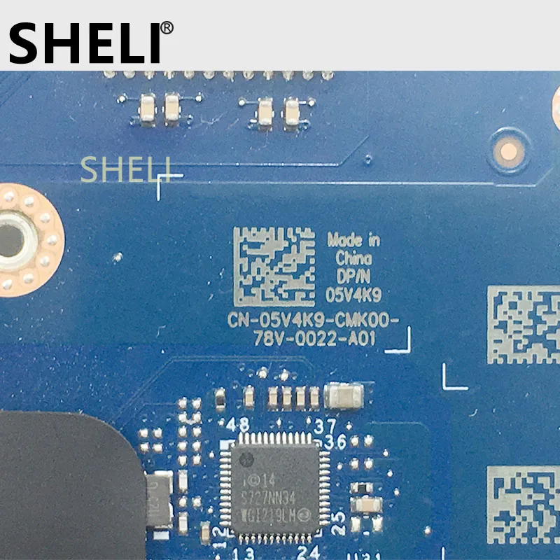 SHELI для DELL Precision 7720 Материнская плата для ноутбука с I7-7920 cpu CN-05V4K9 CAP10 LA-E321P DDR4 тест ОК