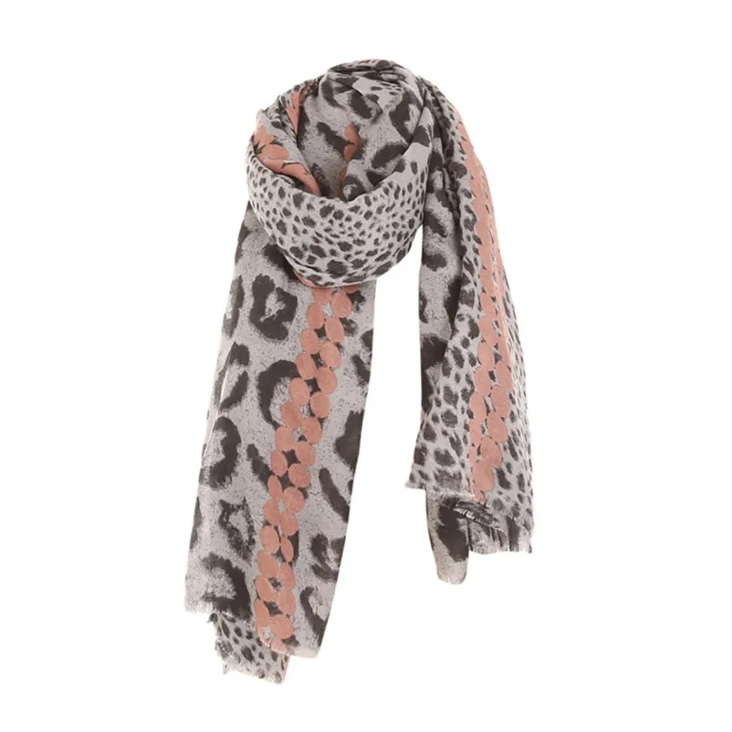 New Fashion Design Hot Women Winter Scarf Leopard Tassel Cotton Linen Color Block Scarf Shawl Wrap Cover crinkle hijab N19#N (2)