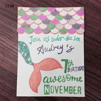 

Cutting dies mermaid tail metal crafts paper die-cut DIY embossed Christmas New Year