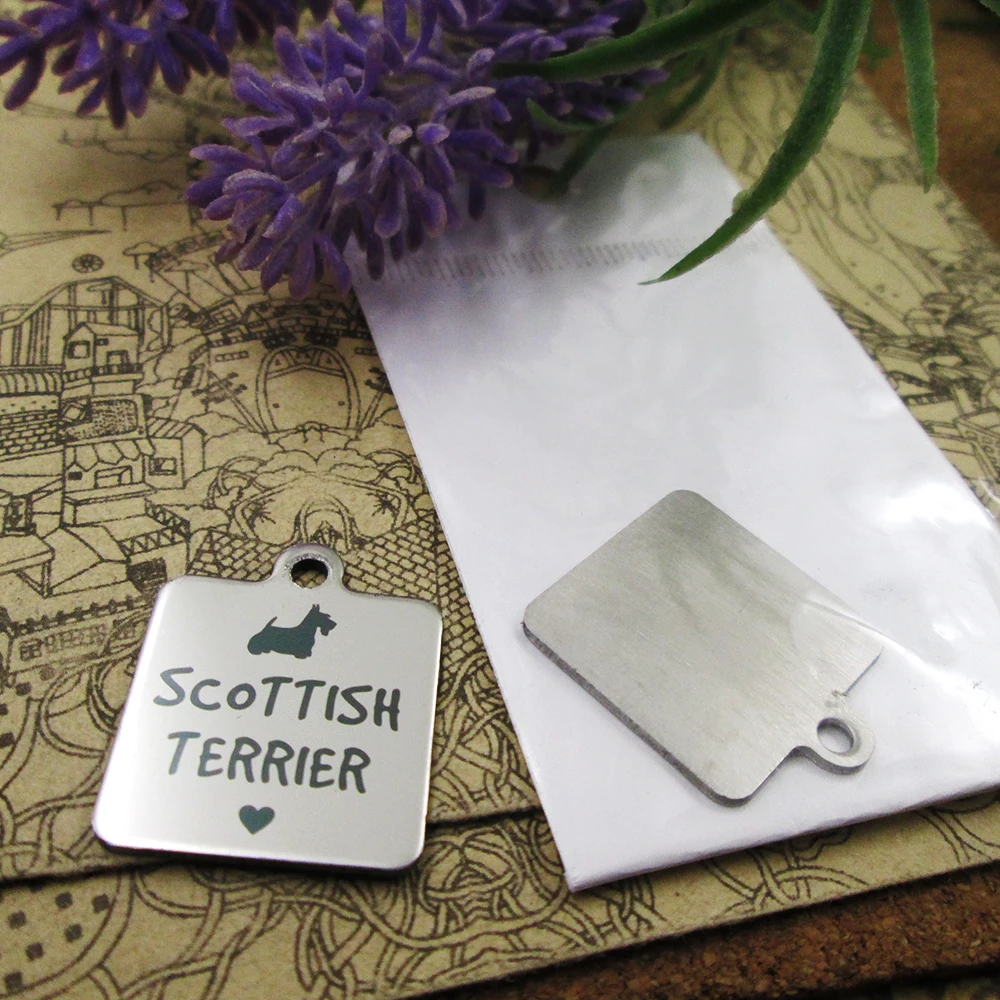 

20pcs--"Scottish Terrier"stainless steel charms more style for choosing DIY Charms pendants for necklace