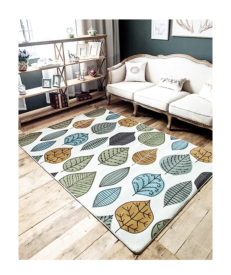Прикроватный ковер в скандинавском стиле с листьями, 160*230 см, журнальный столик для гостиной, коврик большого размера, декоративный офисный коврик