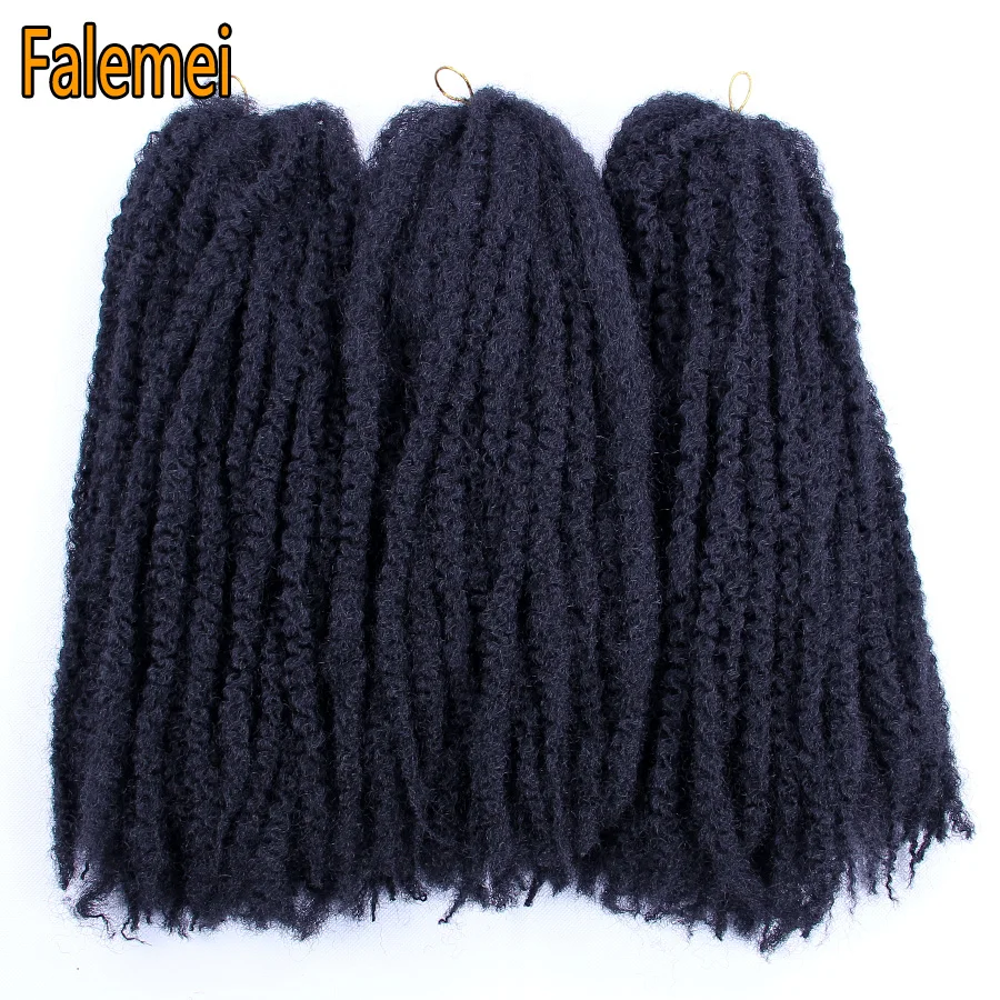 FALEMEI Afro Kinky Marley Hair Braids 20roots 100g/pack Ombre Crochet Braids Hair Extension Synthetic Crochet braiding hair