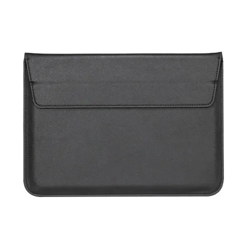 Чехол-сумка из искусственной кожи для Macbook Air Pro retina 11 12 13 15, чехол для ноутбука Mac book 13,3 дюймов - Цвет: Черный