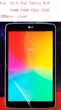 

Transparent Tablet LCD film Screen Protector for LG G Pad Tablet 8.0 V480 V521 9H Anti-scratch without retail packing 200pcs/lot