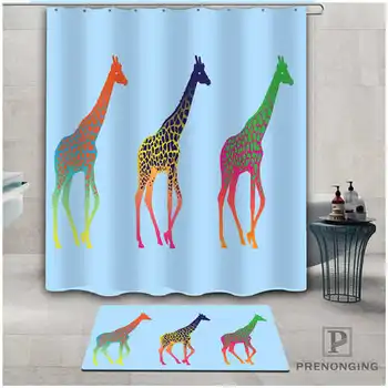 

Custom colorful background (1) Waterproof Shower Curtain Doormat Home Bath Bathroom Polyester Fabric Multi Sizes#2019-1-05-87