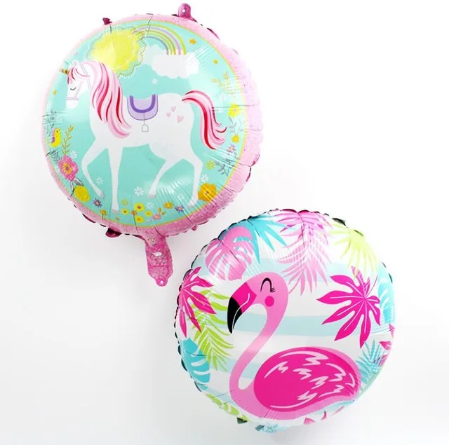 

Lucky 50pcs/lot 18inch Cartoon Flamingos Balloon Aluminum Birds Foil Balloons Birthday Party Inflatable Balls Decoration Globos
