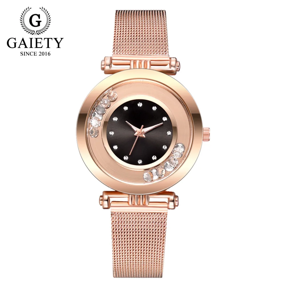 

Gaiety Brand Luxury Quartz Watches Women Rose Gold Rhinestone Desgin Creative Clock Ladies Wrist Watch 2019 New Relogio Feminino