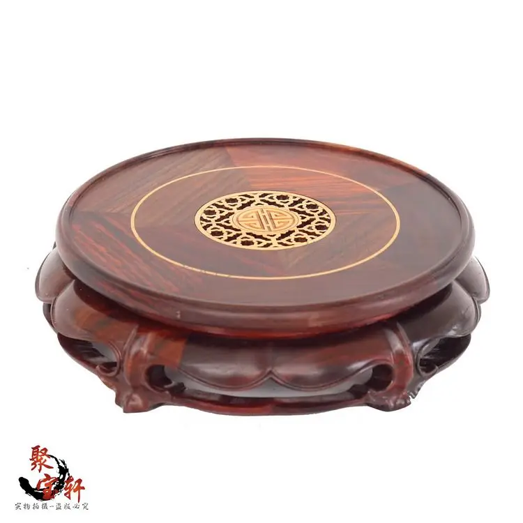 

wooden flower stone furnishing articles red mahogany base household act the role ofing is tasted handicraft figure of Buddha