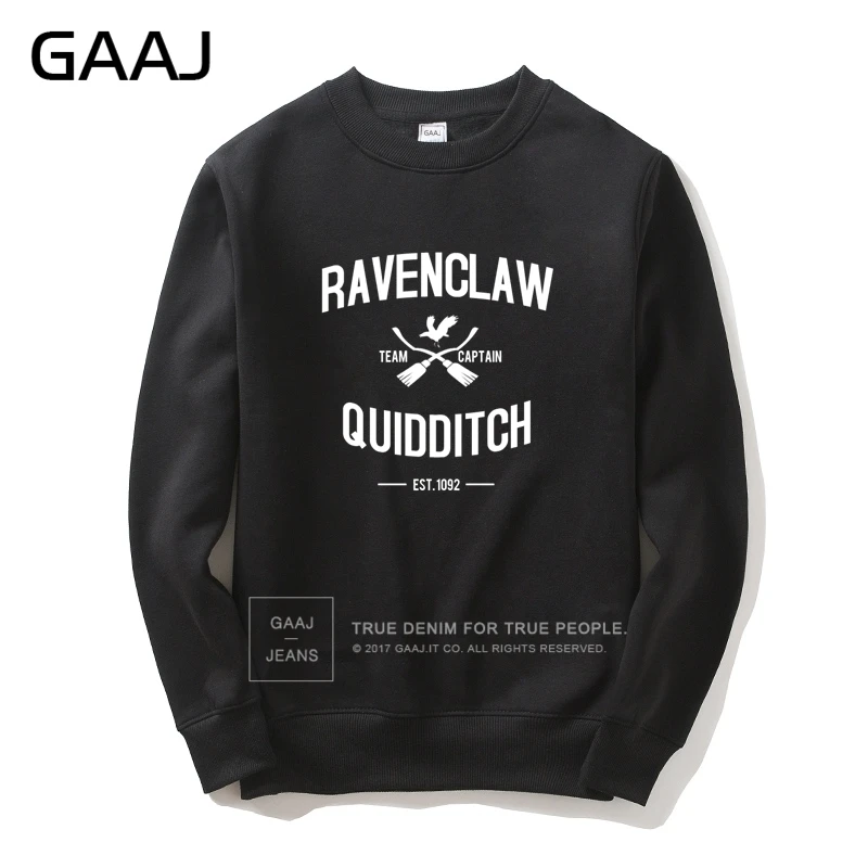 "Ravenclaw Quidditch Team", мужская и женская толстовка, спортивный костюм, Мужская модная одежда, толстовки, свитшоты, куртки, хлопковая уличная одежда# R2229 - Цвет: Black