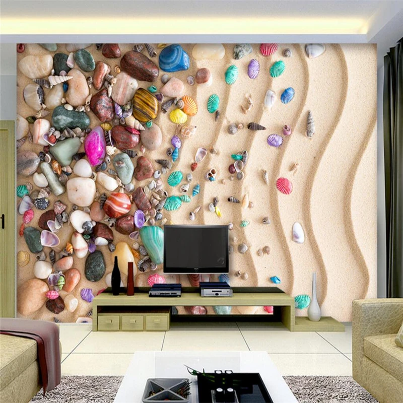 Фотообои beibehang на заказ настенные клейкие обои с изображением пляжа ракушек