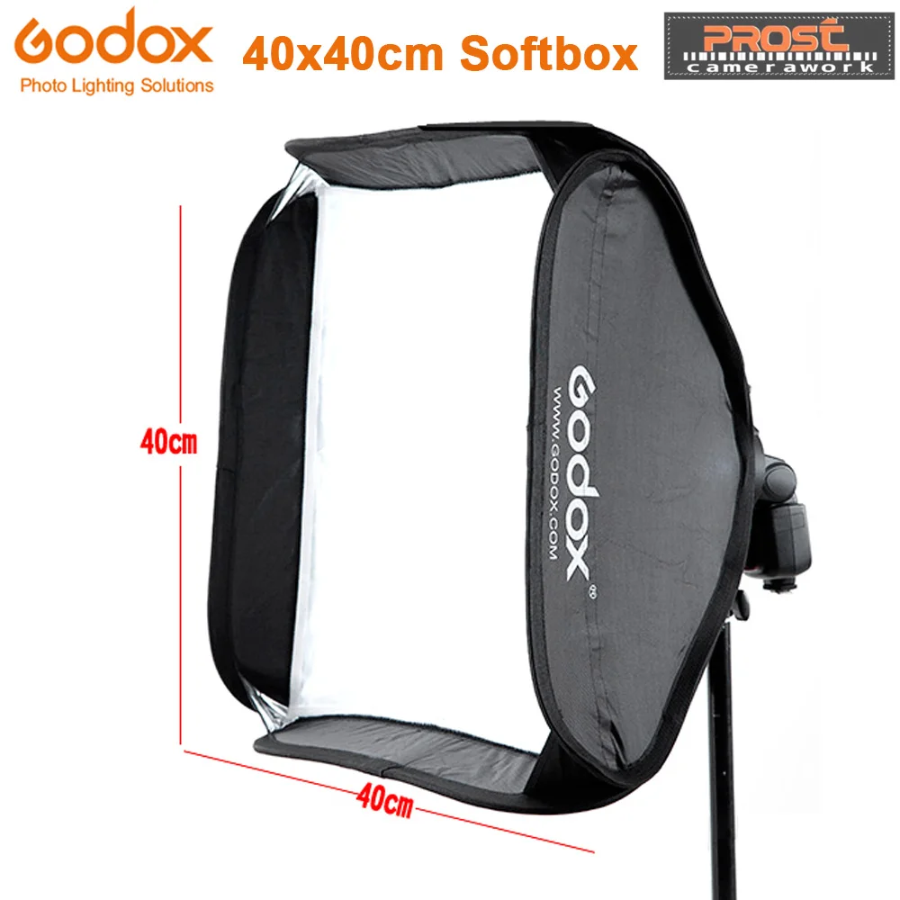 Софтбокс Godox 40x40 см рассеиватель Отражатель для вспышки Speedlite светильник профессиональная фотостудия камера вспышка Fit Bowens Elinchrom