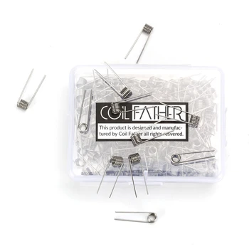 

Coil Father Premade Coil Wire 22GA 24ga 26ga 28ga Heating Wire for Electronic Cigarette RBA/RTA/RDA Tank (100 PCS)