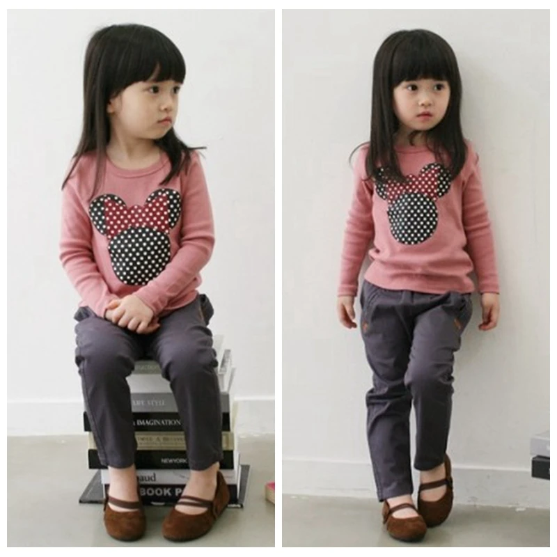 discounted  Baby Girl Clothes Minnie Print Long Sleeve Clothes Kids Coats Cotton Girls Clothing Casual Warm Min