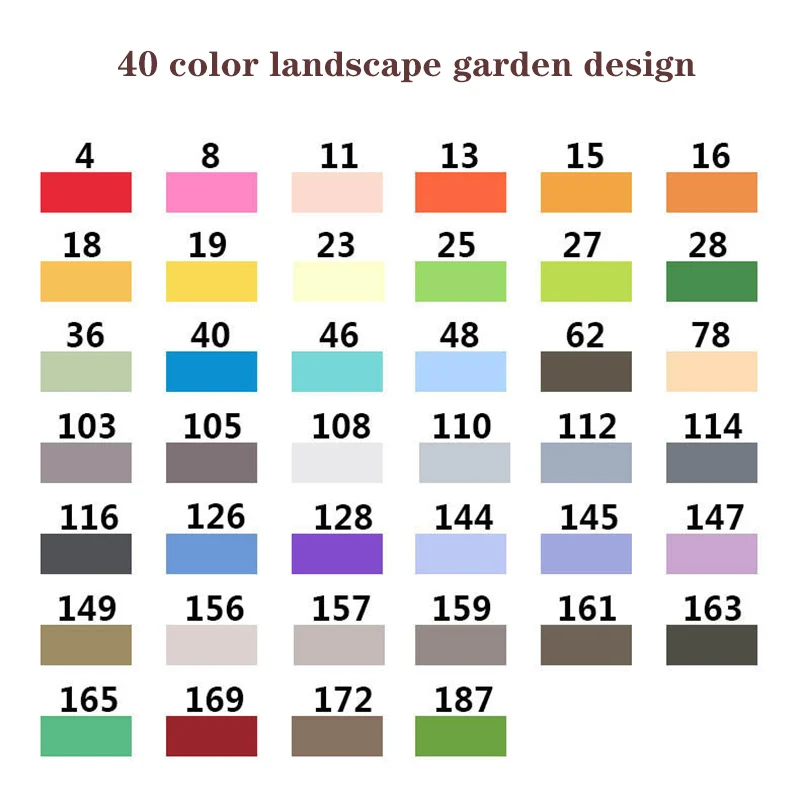 TOUCHNEW30/40/60/152 цвет алкоголь Марк школьные принадлежности товары для рукоделия арт марки copic mark товары для рукоделия для художника маркер для белой доски - Цвет: 40 color landscape