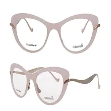 MONGOTEN ретро Женская мода полная оправа титановый кошачий глаз дизайн прогрессивная мультифокальная оправа для линз Очки для чтения