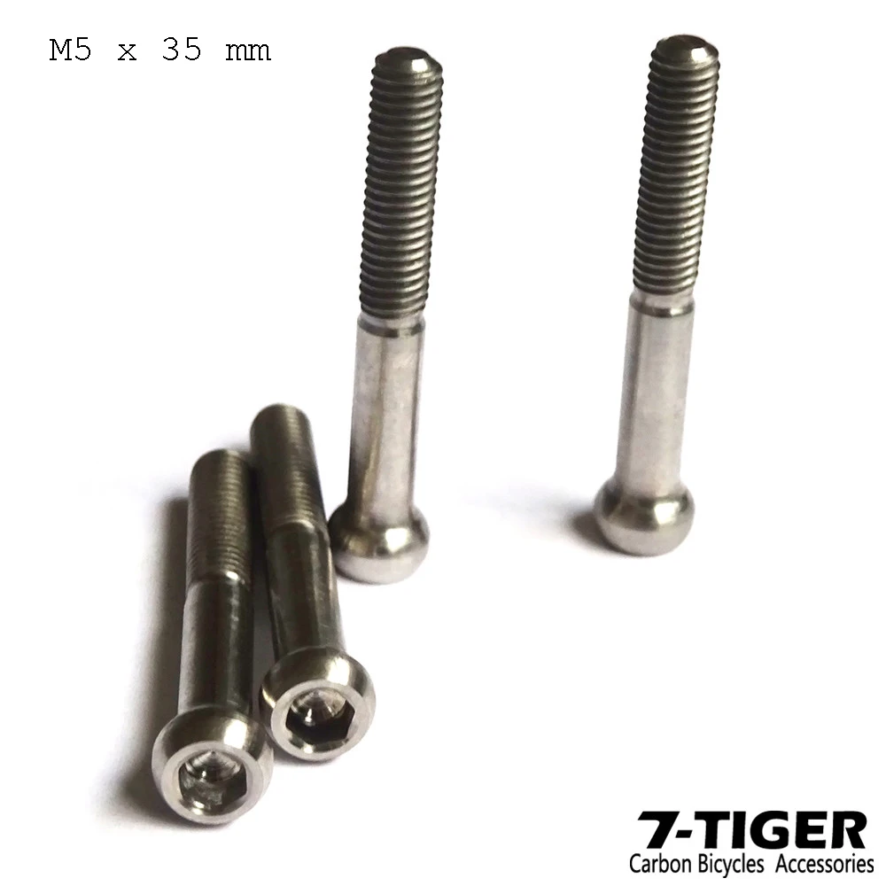 Round head M5 x 35 mm Titanium Ti Bolt Screw Conical Mountain road bike