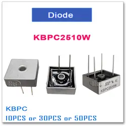 10 шт. 30 шт. 50 шт. KBPC2510W kbpc-2510W 25A 1000 В мост куча DIP KBPC 2510 Вт металлический корпус оригинальный новый товар