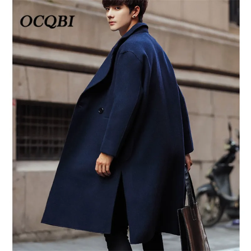 Aliexpress.com : Buy 2018 Smart Casual Formal Wool Mens Coats Pockets Loose Overcoats Fashion ...